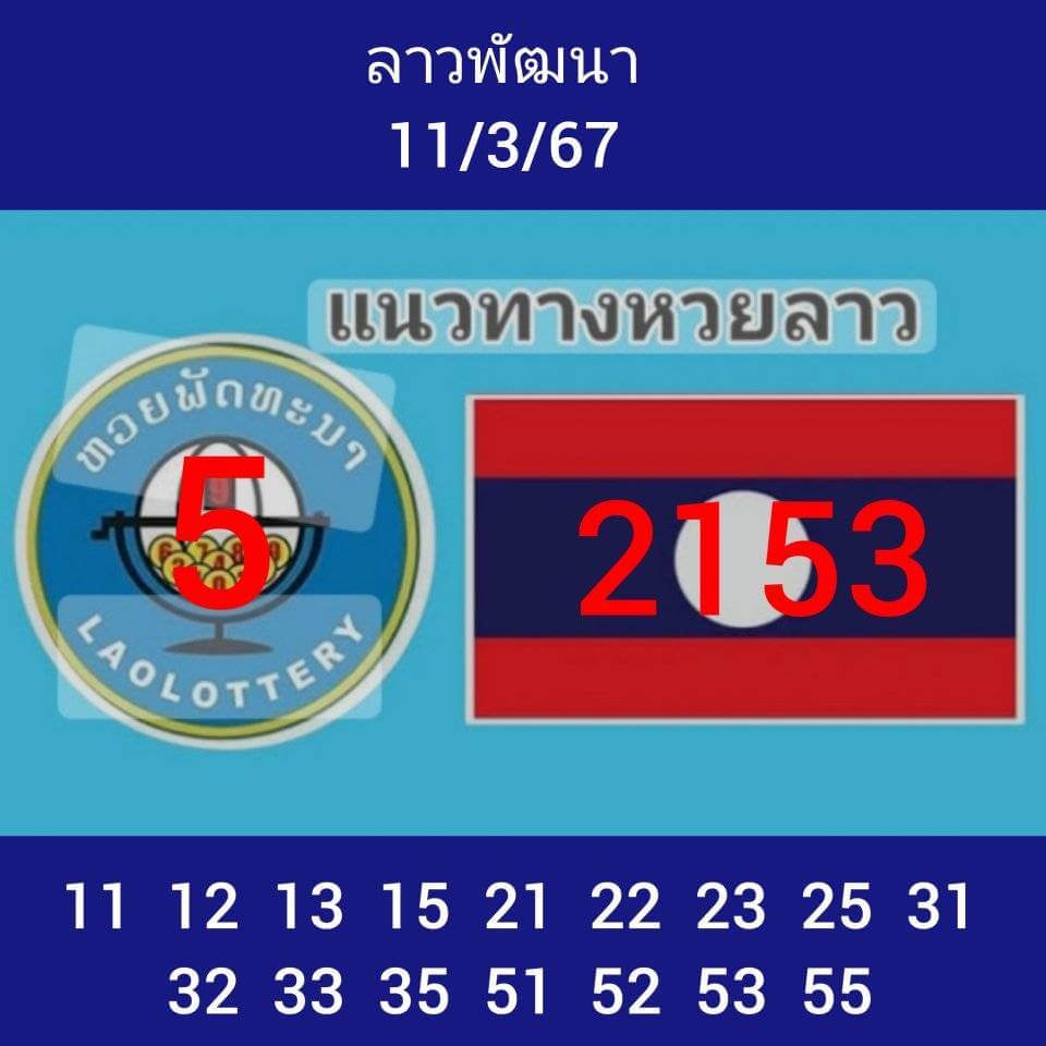 หวยลาว 11/3/67 ชุดที่ 2