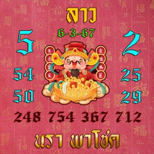 หวยลาว 6/3/67 ชุดที่ 3
