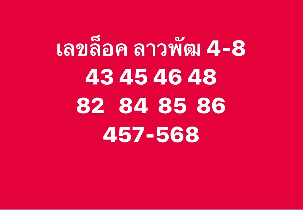 หวยลาว 15/3/67 ชุดที่ 8