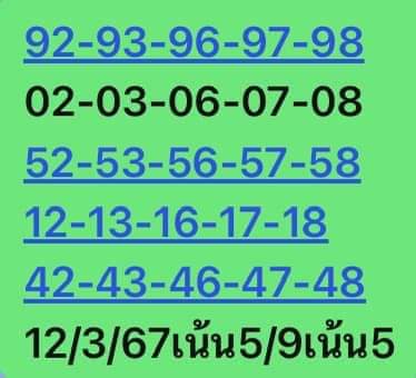 หวยหุ้น 12/3/67 ชุดที่ 3