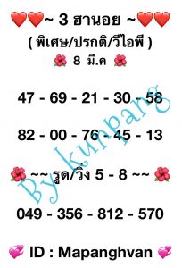 หวยฮานอย 8/3/67 ชุดที่ 1