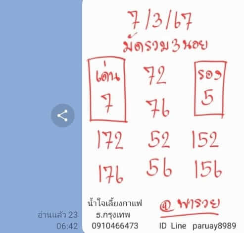 หวยฮานอย 7/3/67 ชุดที่ 7