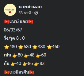 หวยฮานอย 6/3/67 ชุดที่ 8