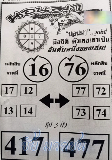 หวยนอนมา 2/5/67