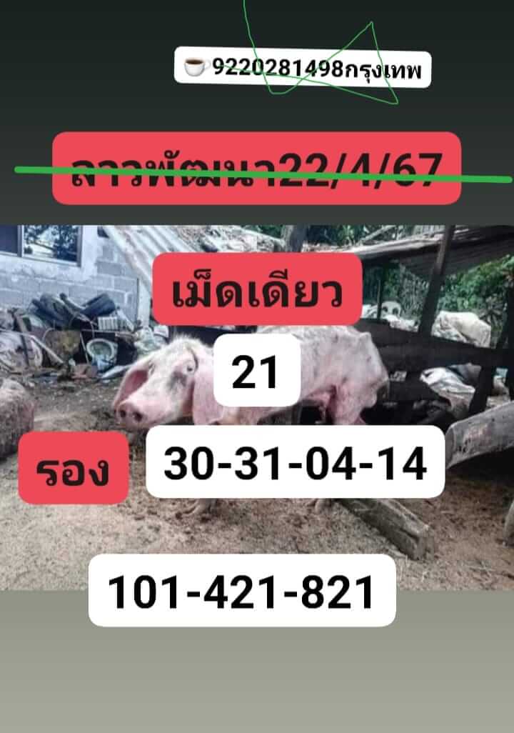 หวยลาว 22/4/67 ชุดที่ 3