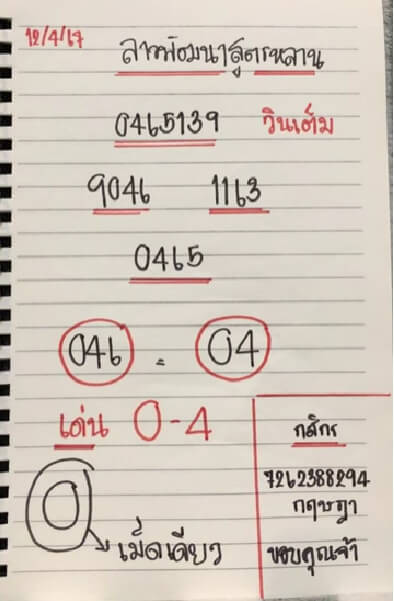 หวยลาว 12/4/67 ชุดที่ 7