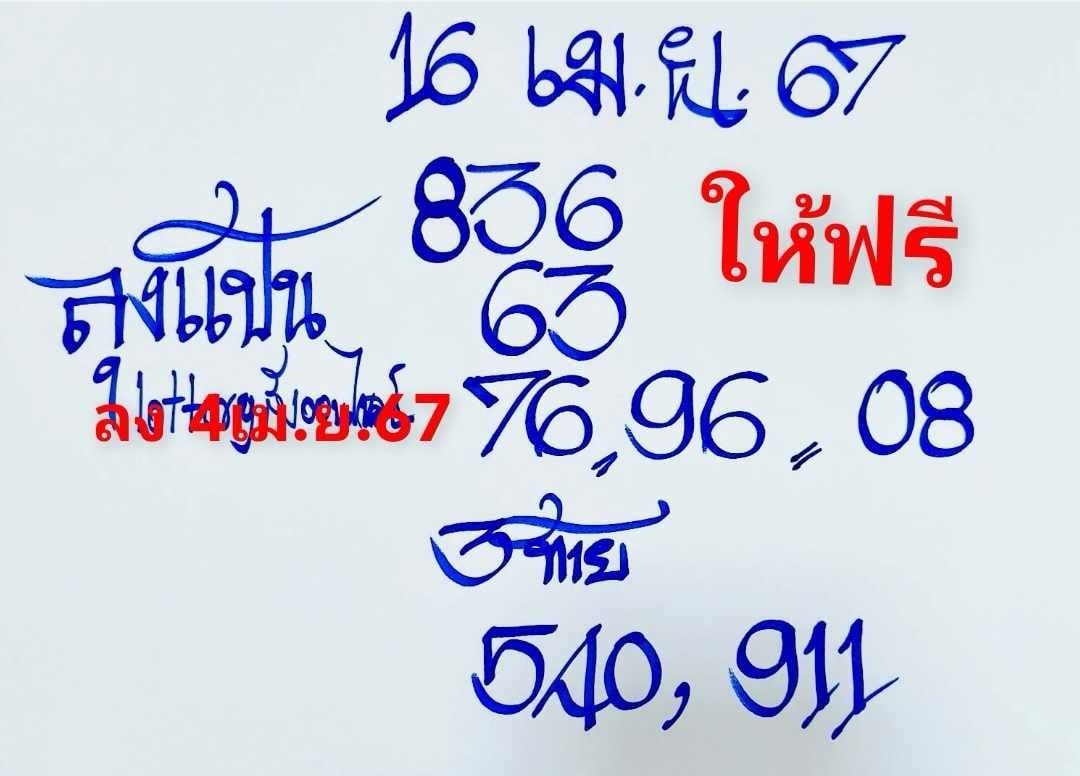 หวยลุงแป้น 16/4/67