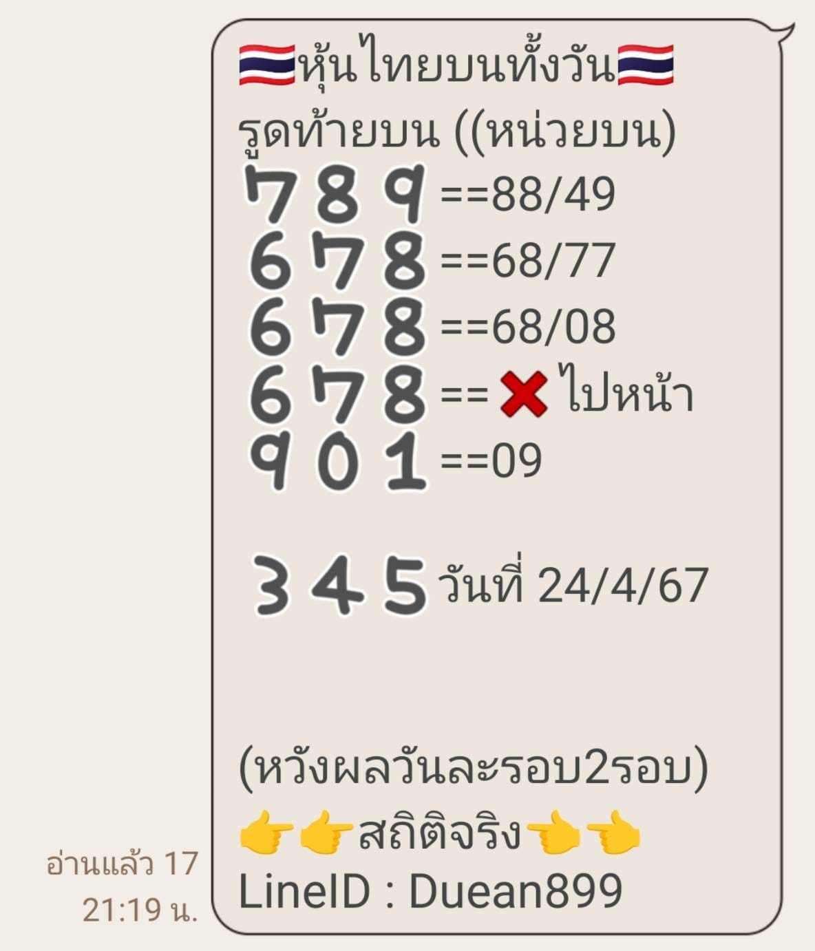 หวยหุ้น 24/4/67 ชุดที่ 2