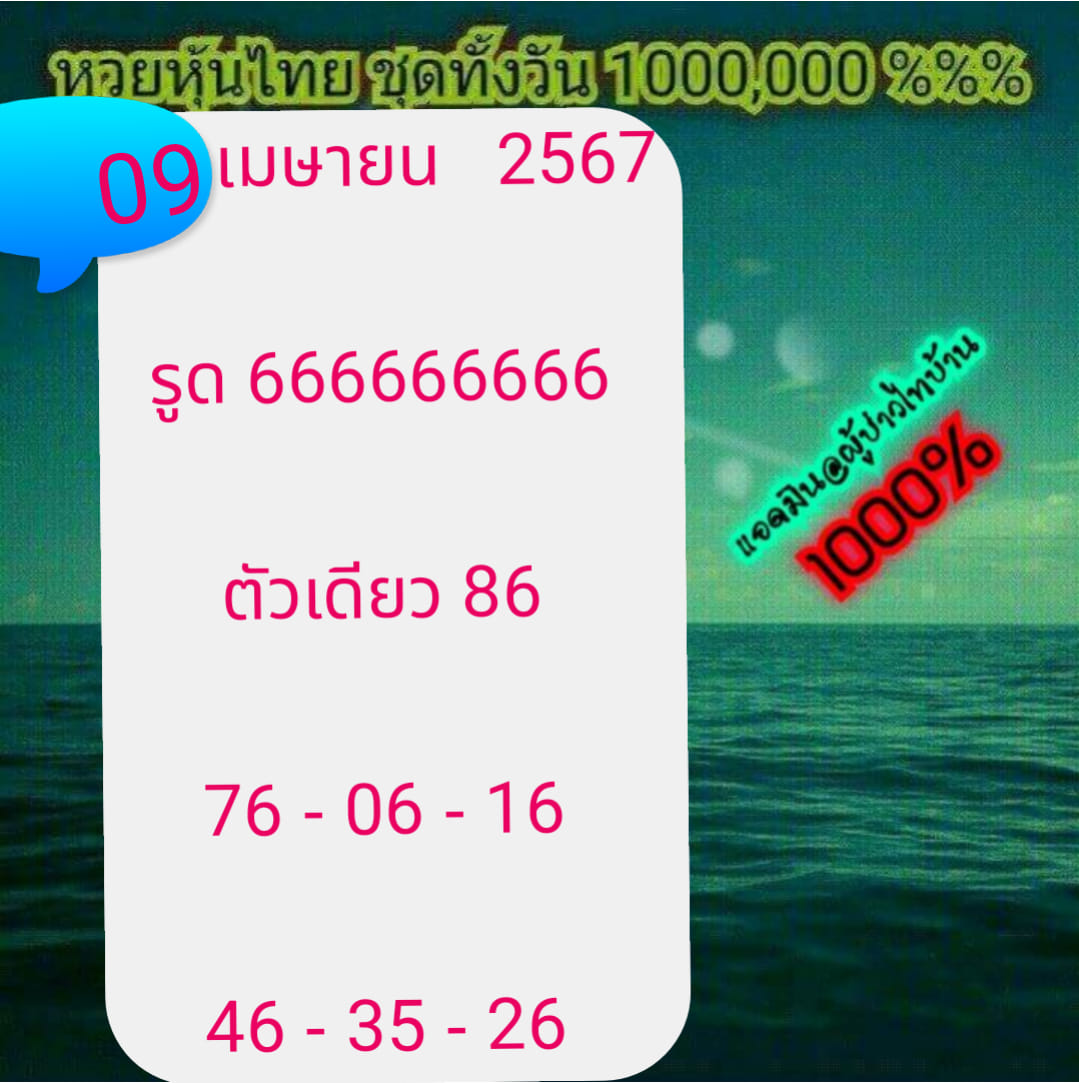 หวยหุ้น 9/4/67 ชุดที่ 2