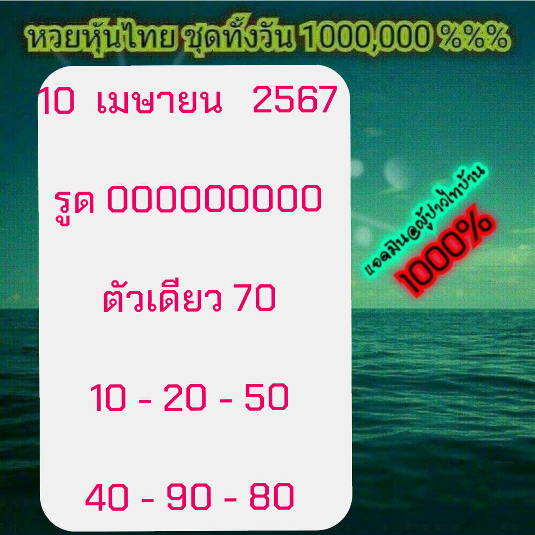 หวยหุ้น 10/4/67 ชุดที่ 3