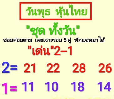 หวยหุ้น 3/4/67 ชุดที่ 4