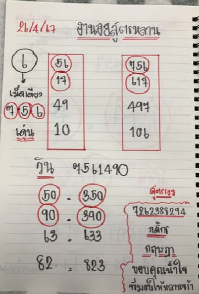 หวยฮานอย 26/4/67 ชุดที่ 1