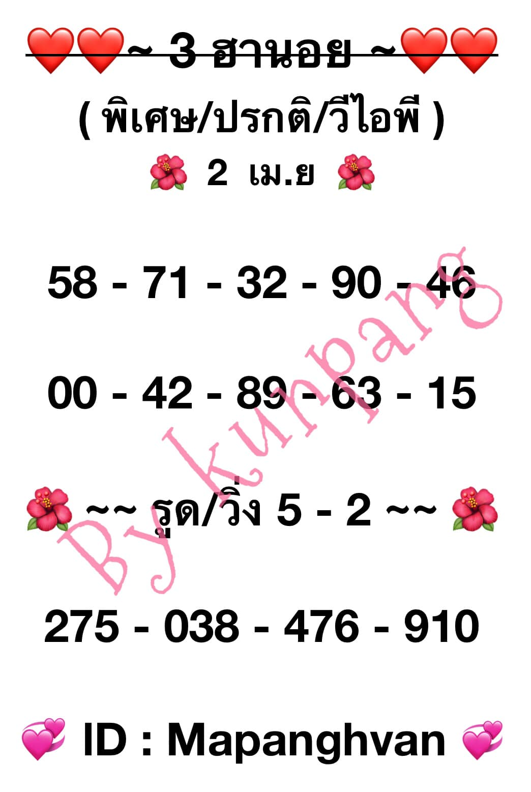 หวยฮานอย 2/4/67 ชุดที่ 2