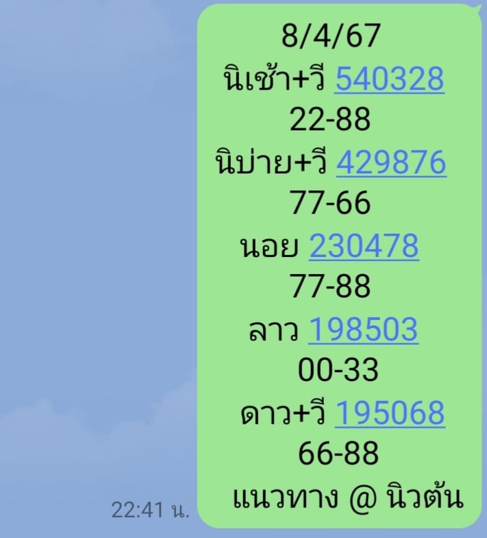 หวยฮานอย 8/4/67 ชุดที่ 7