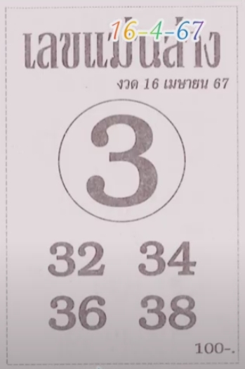 เลขแม่นล่าง 16/4/67