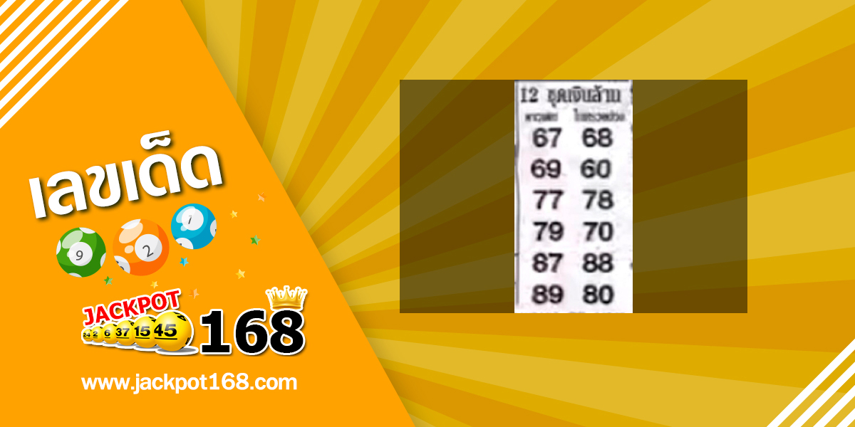 หวย 12 ชุดเงินล้าน 16/5/67