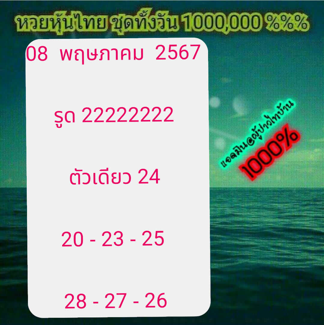 หวยหุ้น 8/5/67 ชุดที่ 2