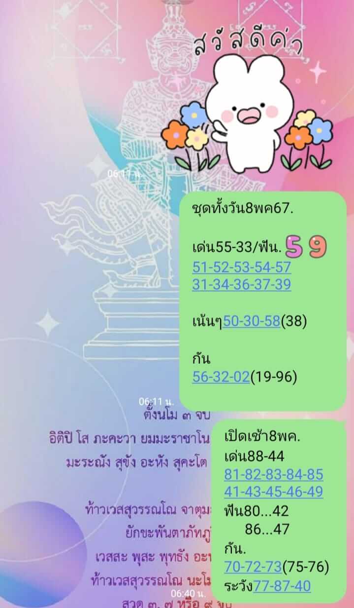 หวยหุ้น 8/5/67 ชุดที่ 6