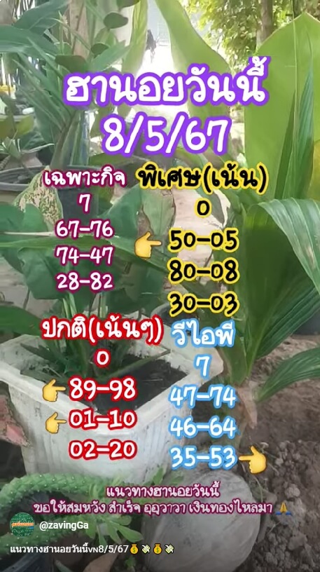 หวยฮานอย 8/5/67 ชุดที่ 10