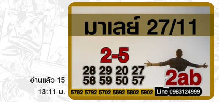 หวยมาเลย์ 27/11/67 ชุดที่ 9