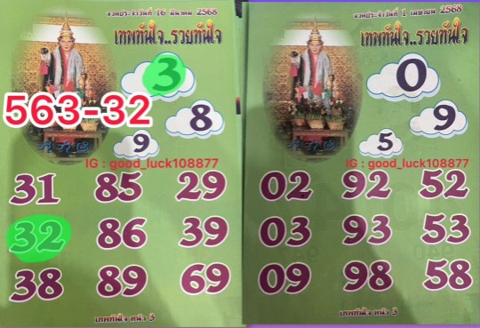 หวยเทพทันใจ 1/4/68