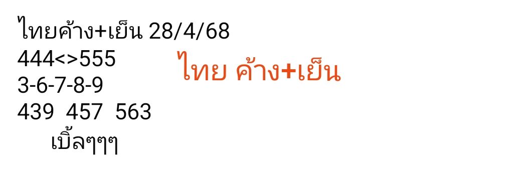 หวยหุ้น 28-4-68