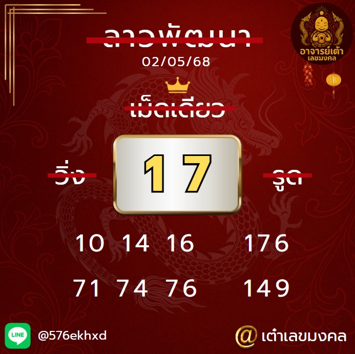 หวยลาว 2/5/68 
