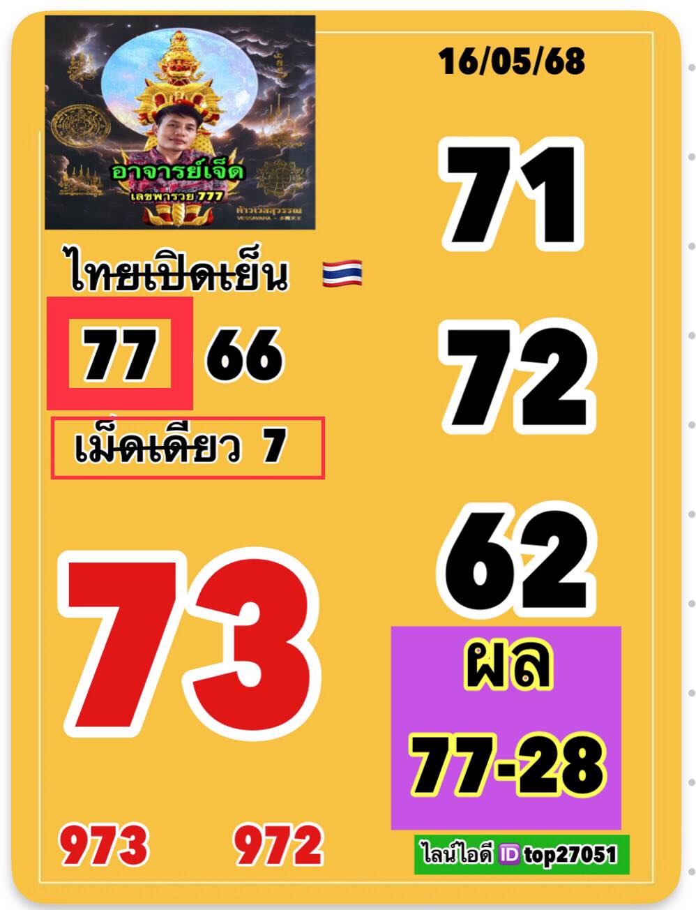 หวยหุ้น 16/5/68-2