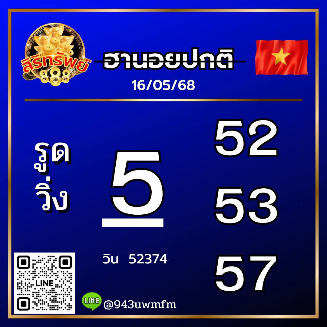 หวยฮานอย 16-5-68-6
