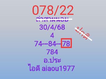 หวยฮานอย 30/4/68-7
