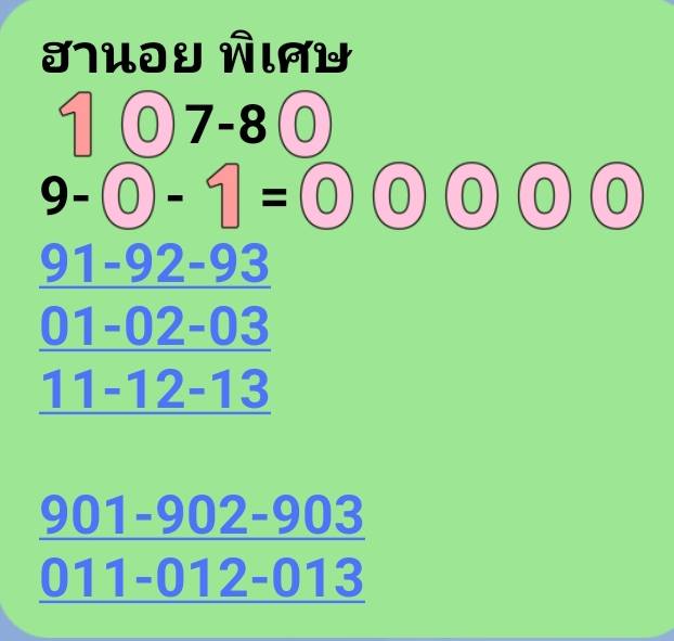 หวยฮานอย 9/5/68 