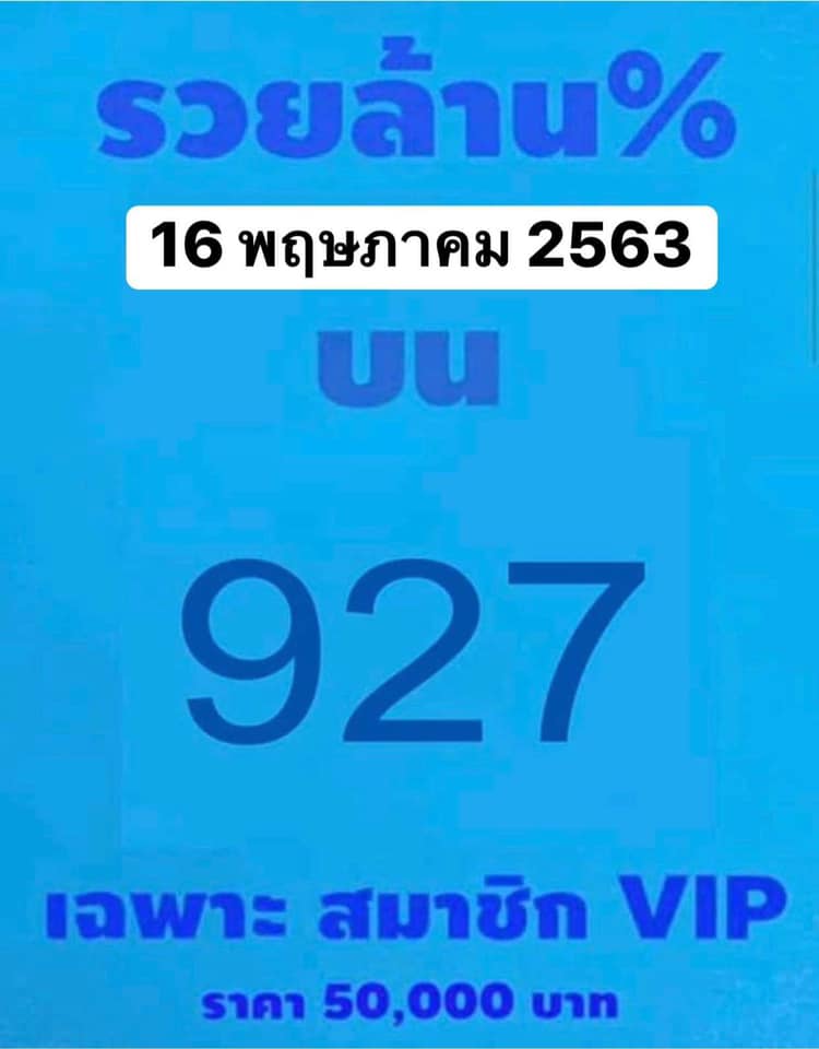 หวยรวยล้าน 16/5/63