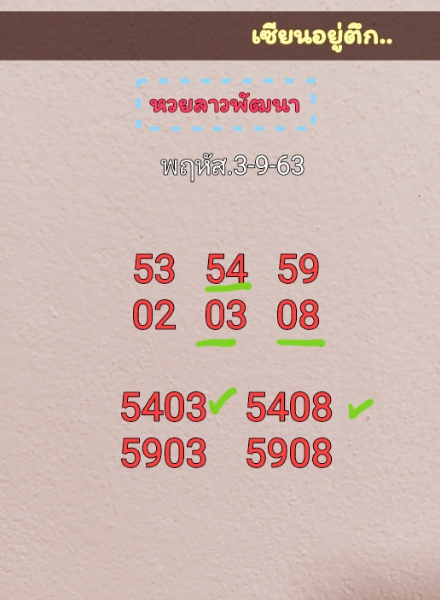 หวยลาว 3/9/63 ชุดที่ 9