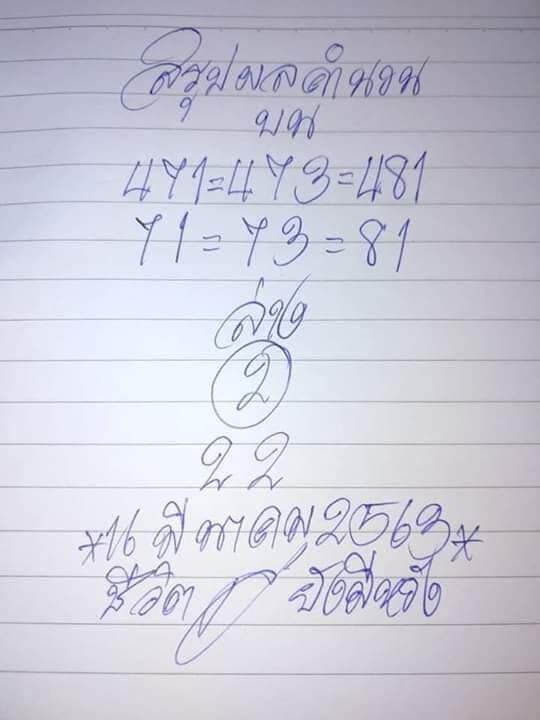 หวยหนูผี พเนจร 16/3/63