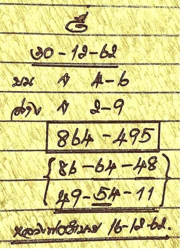 หวยหลวงพ่อเงิน 30/12/62