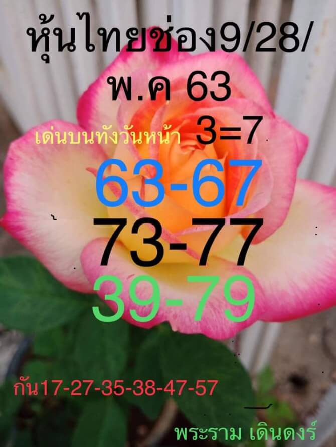 หวยหุ้น 28/5/63 ชุดที่ 7