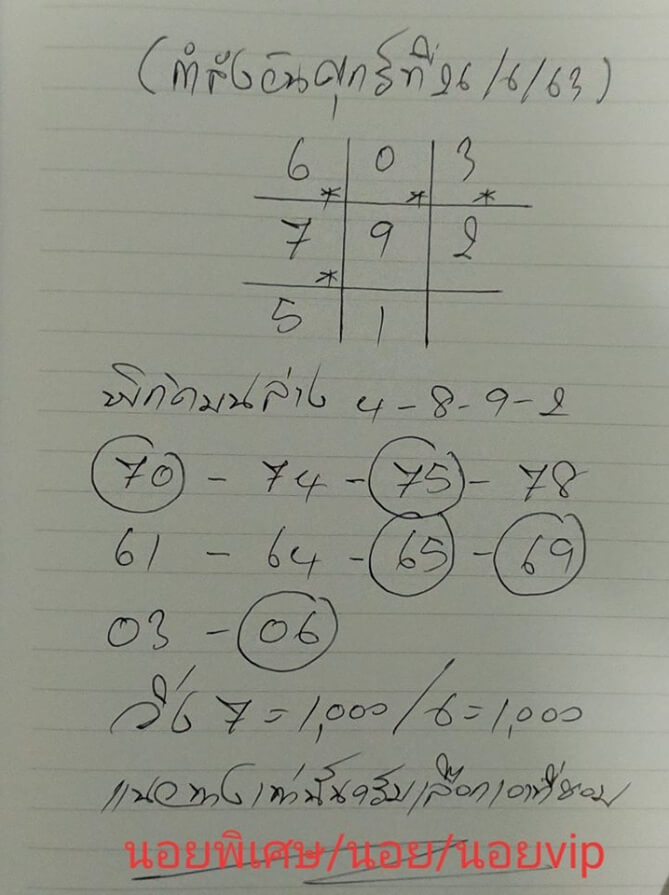 หวยฮานอย 26/6/63 ชุดที่ 5