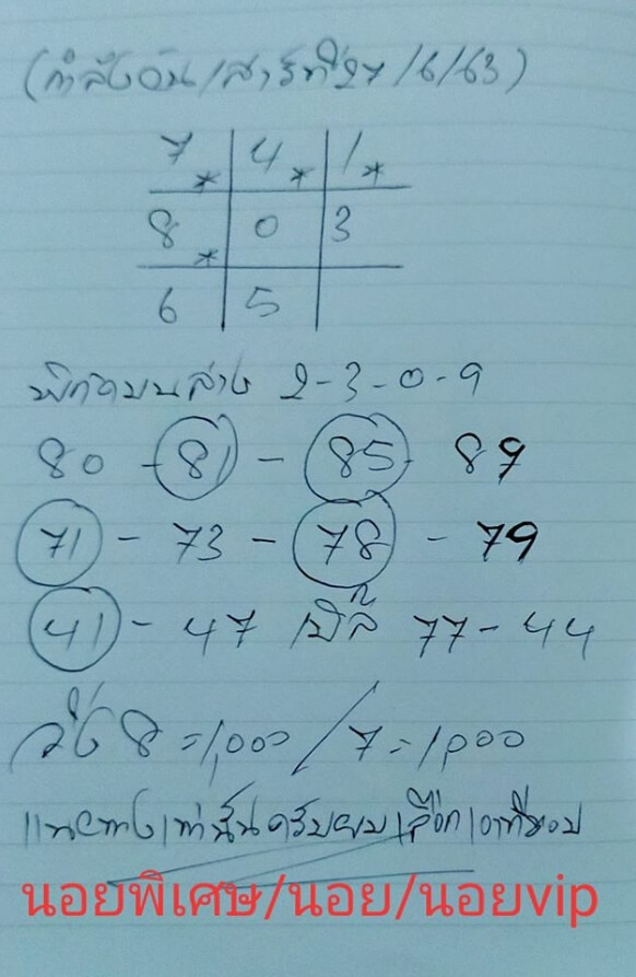 หวยฮานอย 27/6/63 ชุดที่ 8