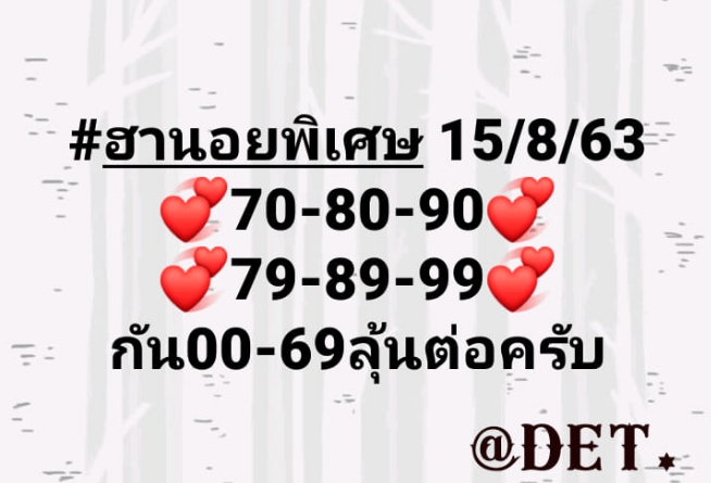 หวยฮานอย 15/8/63 ชุดที่ 3