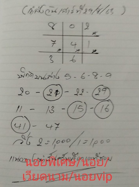 หวยฮานอย 29/8/63 ชุดที่ 9