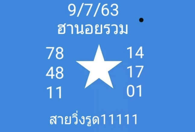 หวยฮานอย 9/7/63 ชุดที่ 2