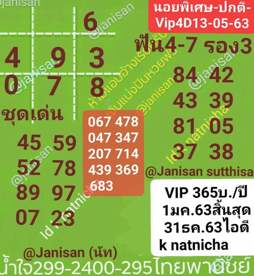 หวยฮานอย 13/5/63 ชุดที่ 2