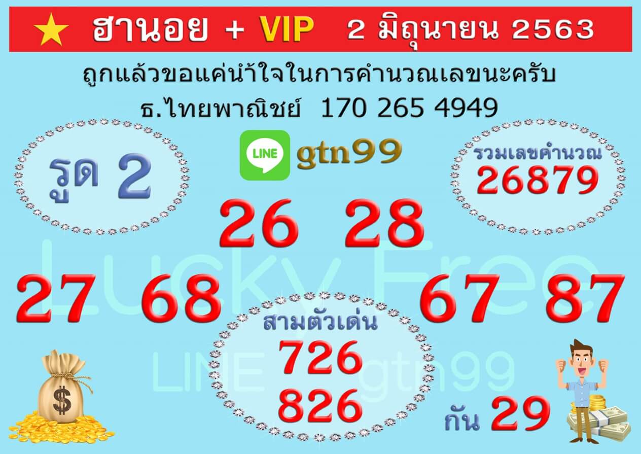 หวยฮานอย 2/6/63 ชุดที่ 3