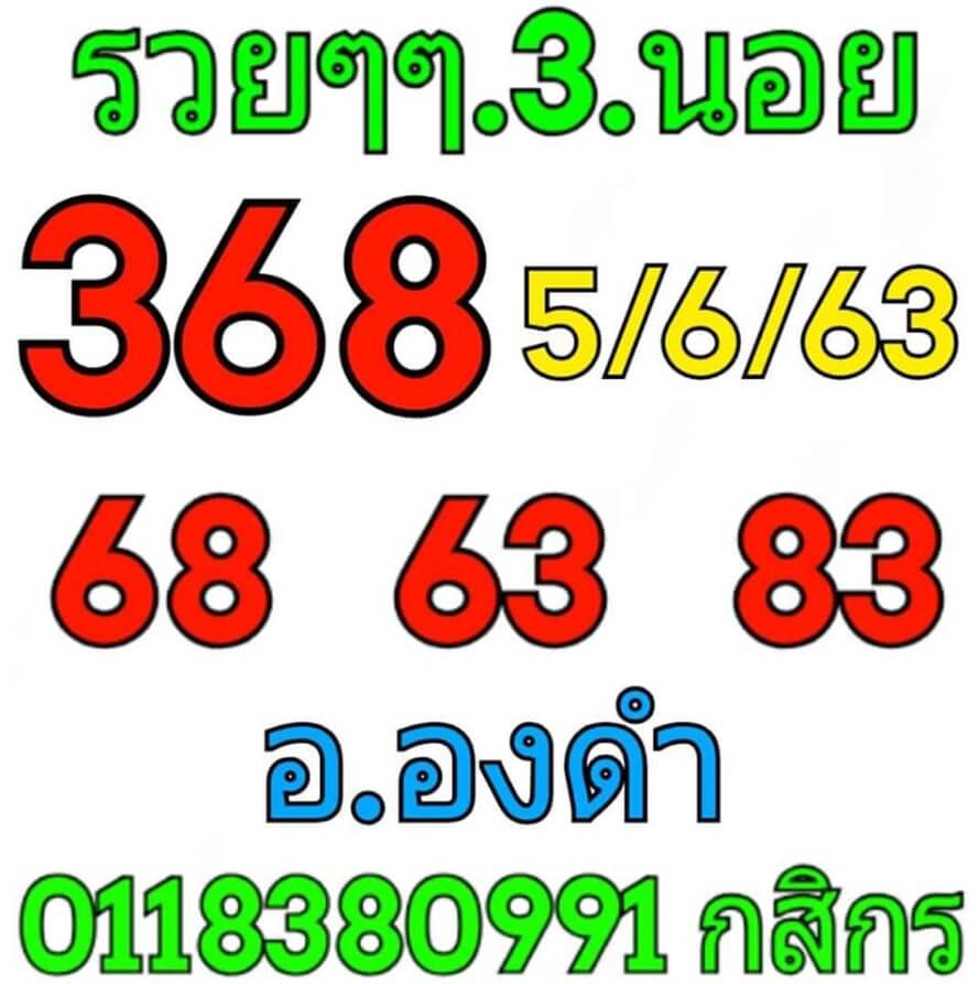 หวยฮานอย 5/6/63 ชุดที่ 3