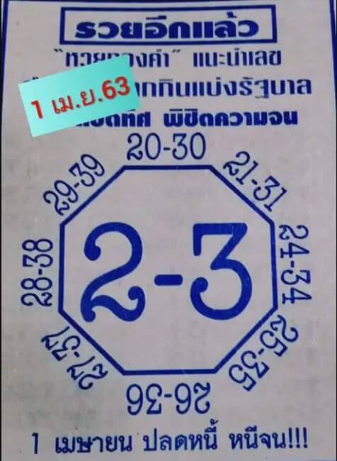 หวยเลขแปดทิศ 16/5/63